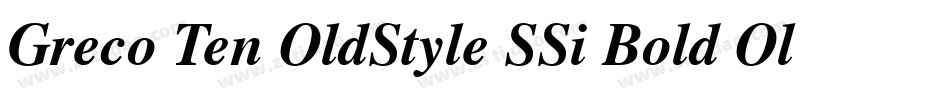 Greco Ten OldStyle SSi Bold Old Style Figures字体转换